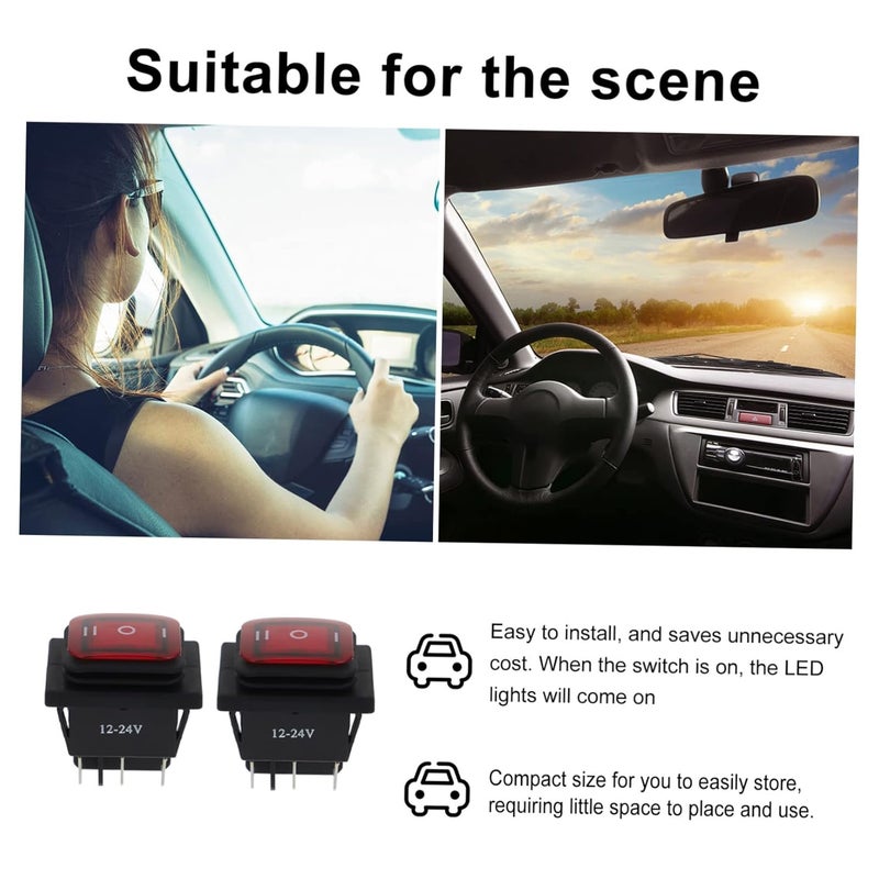Cabilock 6 Pin 3 Way 12V Waterproof Rocker Switch On Off For Boat Car Home Appliances - Image 3